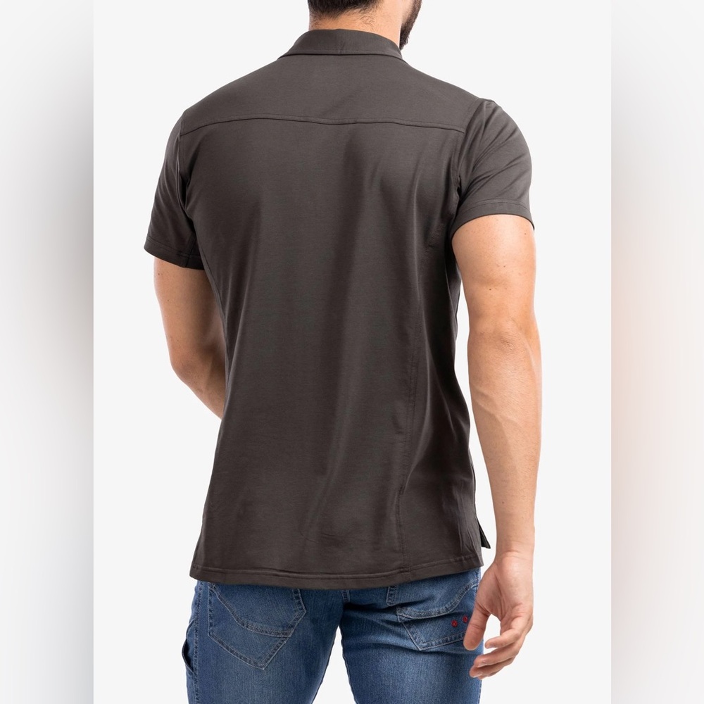 Arc’teryx Captive Polo Shirt Gray Performance Short Sleeve Men’s Large - Picture 9 of 13